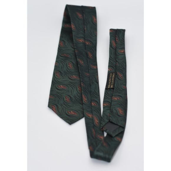 Giorgio Armani Y2K Made in Italy Mens Neck Tie Paisley 100% Silk 57"x3" - Picture 4 of 5